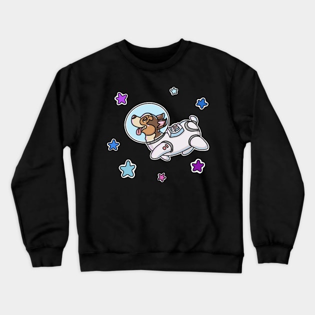 Astro Puppy Crewneck Sweatshirt by Artbysusant 